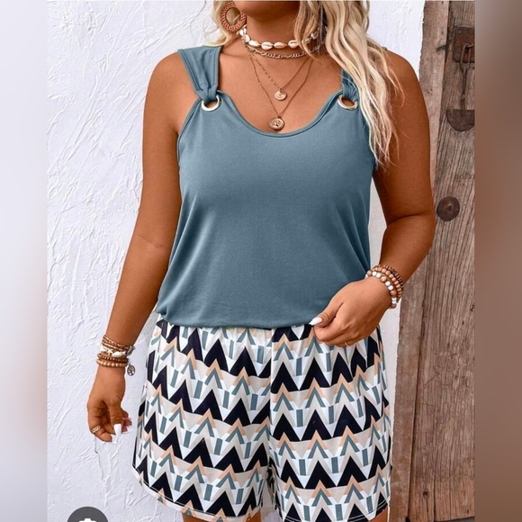 SHEIN Pants - NWT‎ SHEIN Curve Tank Top with Matching Shorts, Size 2XL